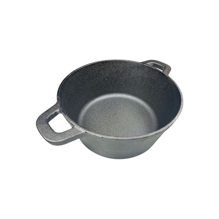 Olla De Hierro Con Tapa 24cm Negro
