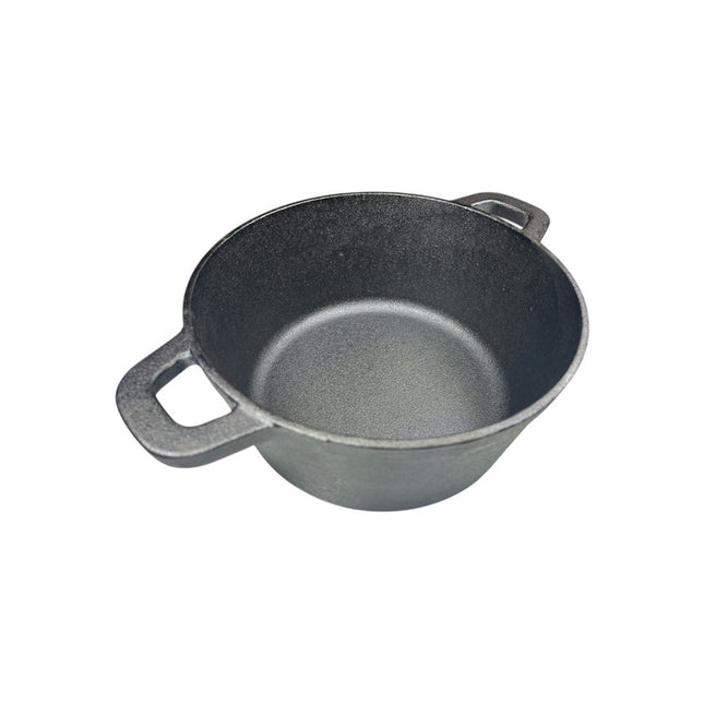 Olla De Hierro Con Tapa 24cm Negro