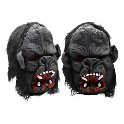 Mascara Halloween Gorilla Goma Y Pelaje Artificial. X