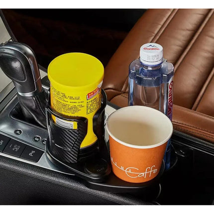 Soporte Porta Vaso Mate Doble Para Auto Universal Ajustable Negro