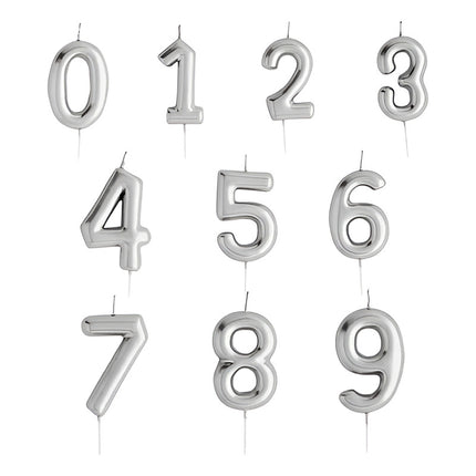 Velas De Numeros Dorados O Plateados