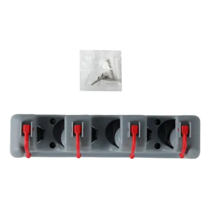 Soporte De Escobas Con 3 Lugares Gris