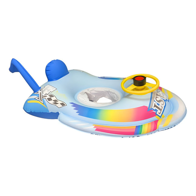 Inflable Celeste Con Volante Y Bocina 80x60cm X