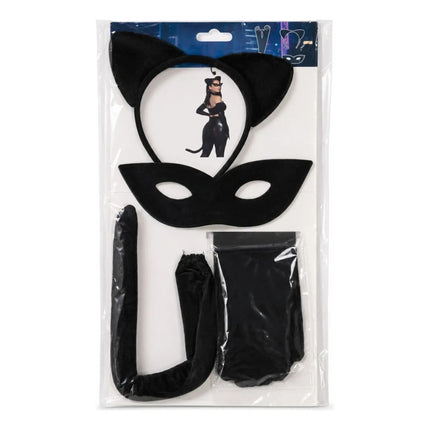 Set De Cotillón  Gatita Negro 4pcs. Cpt01188