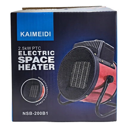 Estufa Caloventilador Cañón, 2000w Medida: 19x18cm Negro