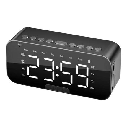 Reloj Despertador Alarma / Fm / Tf / Aux Recargable X