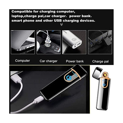 Encendedor Electronico Recargable Usb Tactil Calidad