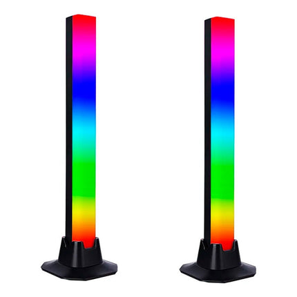 Barras X2  Led Audio Rítmico Rgb Gamer Tiktok Streamer Auto