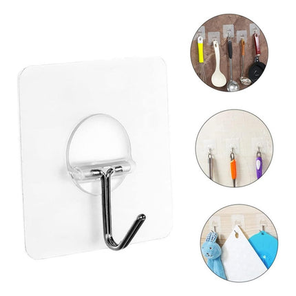 Gancho De Pared Portatil  Adhesivo Hasta 10 Kg X3 Unidades