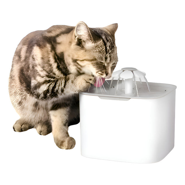 Bebedero Fuente Para Mascotas Agua Fresca Para Perro Y Gato Blanco