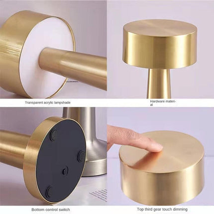 Lampara Led De Mesa Recargable Táctil  3w Blanco Frío