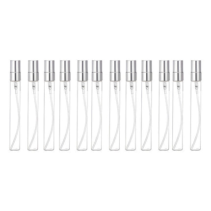 Mini Botella De Vidrio Con Atomizador 10ml. X12 Chb01263 Transparente
