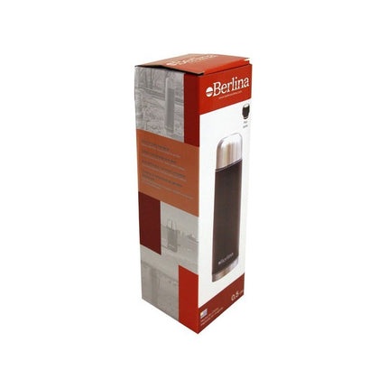 Termo 500cc Bala Forrado Color Negro, Pico Botón, Base Antid Negro