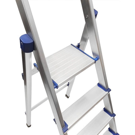 Escalera De Aluminio 4 Escalones  120kg Gris