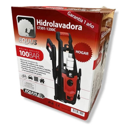 Hidrolavadora Equus 100 Bar + Manguera De 10m De Regalo Rojo