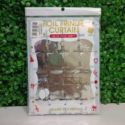 Cortina Panel Metalico Diseño Cuadrados Chicos Cumpleaños