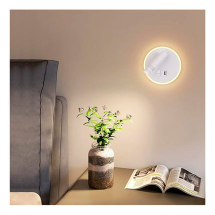 Lampara De Pared Con Interruptor Y Usb Lh-3473 X