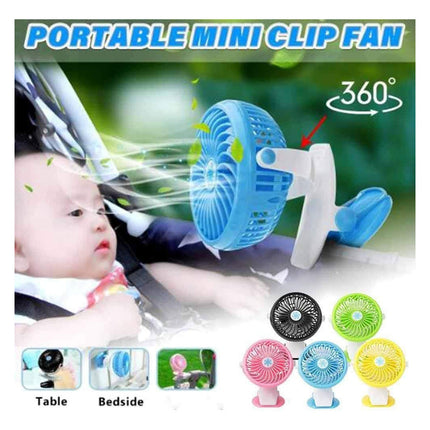 Mini Ventilador Recargable Usb Con Clip Varios
