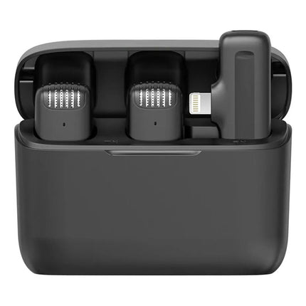 Microfono X2 Solapero Base De Carga Usb-c + iPhone Negro Negro