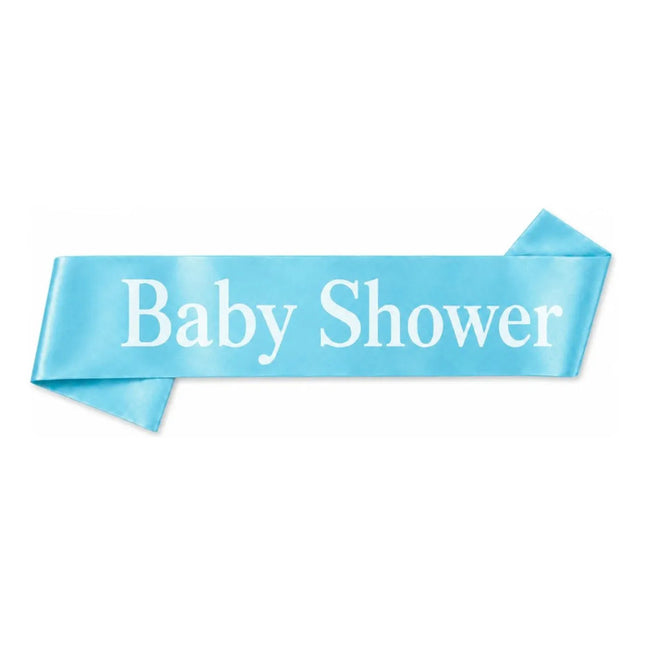 Banda Decorativa Para Baby Shower 160x10cm Celeste