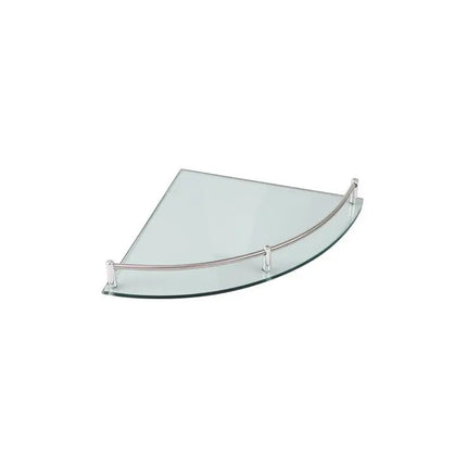 Repisa Esquinero De Vidrio Baño 23.5 Cms Radio Ducha Pared