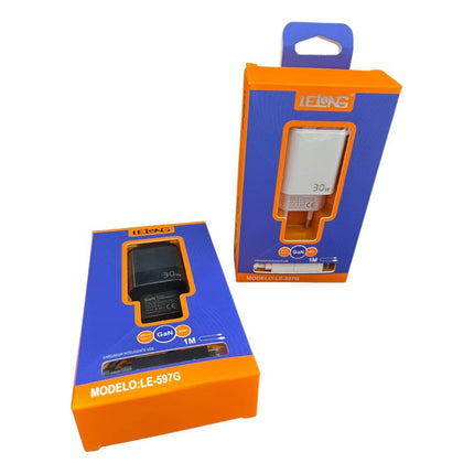 Cargador Rapido 30w Usb Tipo-c + Microusb Cable 1m V