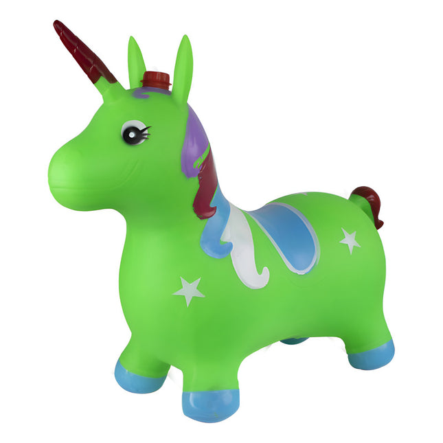 Burrito Unicornio Saltarin Inflable Verde Verde