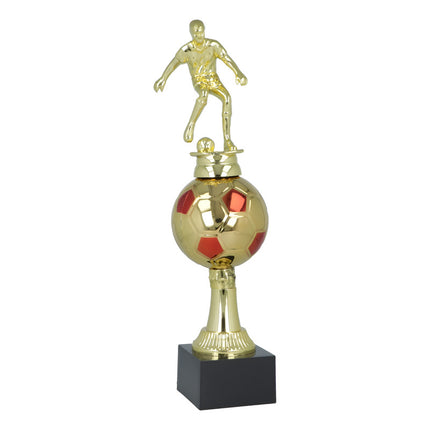 Trofeo De Fútbol Plástico 31 Cm Dorado
