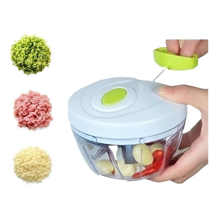 Picadora De Verduras Mini Chopper Cortador Vegetales Blanco Y Verde
