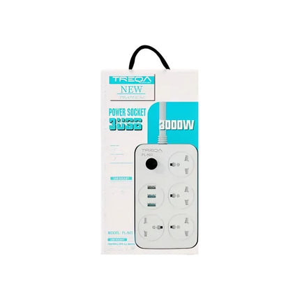 Alargue Zapatilla Multifunción Con Usb 503 2 Mts. Blanco