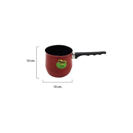 Olla Con Mango Antiadherente Agarre Seguro Rojo