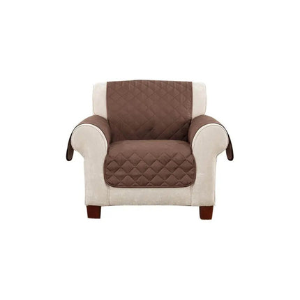 Funda Cubre Sofa De 1 Cuerpos  Marrón/verde/gris