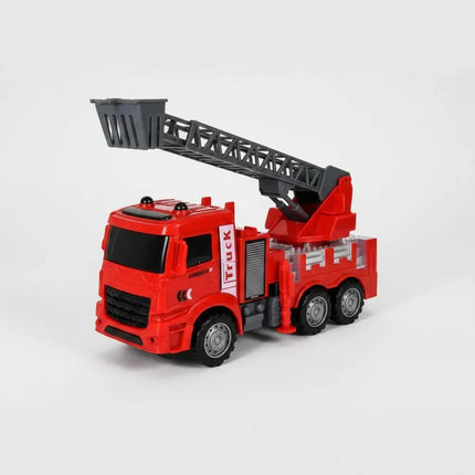 Set De Camiones De Rescate Y Bomberos 6pcs Bombero Rojo
