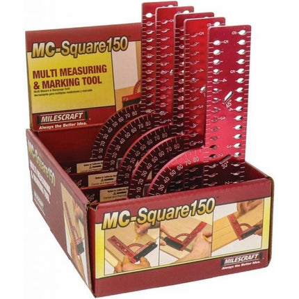 Escuadra De Precisión 150mm Carpintero Metrica Mc Rojo