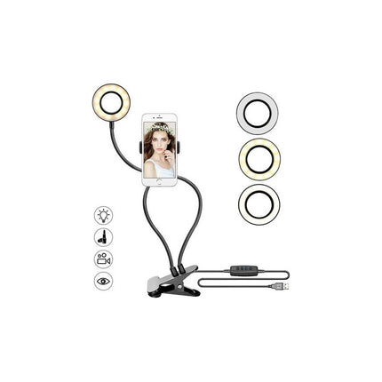 Soporte De Teléfono 2 En 1 Con Anillo De Luz Led Tik Tok N/a