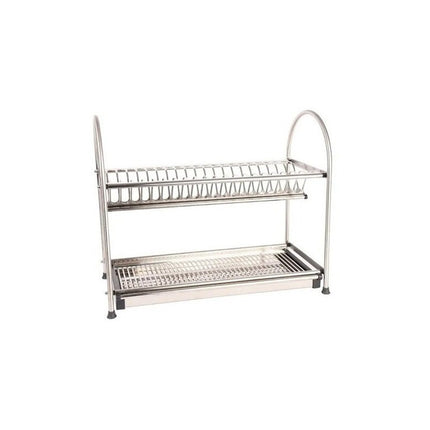 Escurridor De Platos En Acero Inoxidable Con Cubertero Gris