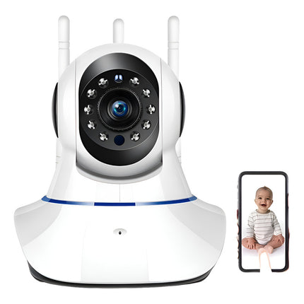 Camara Wifi De Seguridad Robotica 360 º Con Audio Blanco