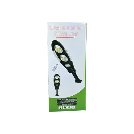 Luz Foco Solar Induction X2 Cob Negro Blanco