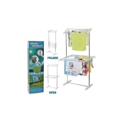 Tendedero Para Ropa De Pie Plegable Portable  Blanco