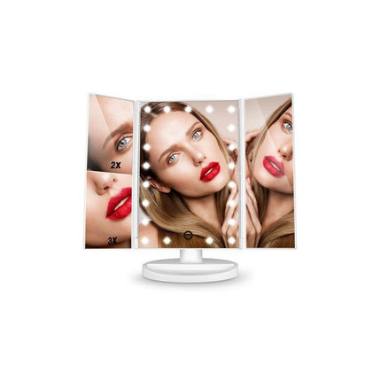 Espejo Maquillaje Con Luz Led + Aumento