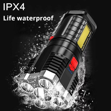 Linterna Led Recargable L-29 14cm 800mah Blanca Negro