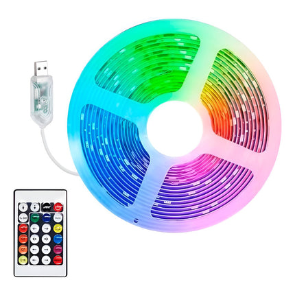 Tira Led Rgb Con Control Remoto Y App 5 Metros Usb  Px-550  Rgb Rgb