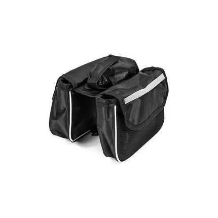 Alforja De Bici Bicicleta Bolso Impermeable Para Cuadro Negr N/a