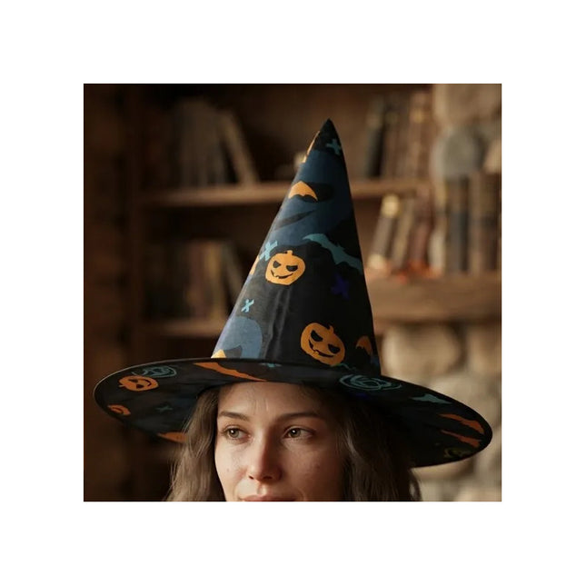 Sombrero De Bruja Halloween 38cm Azul Cpt01067 Azul