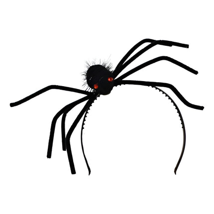 Vincha De Halloween Araña En La Cabeza Negro