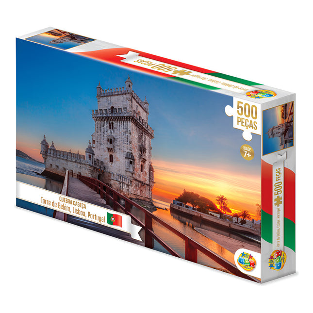 Puzzle De Cartón, 500 Piezas, Lisboa, En Caja
