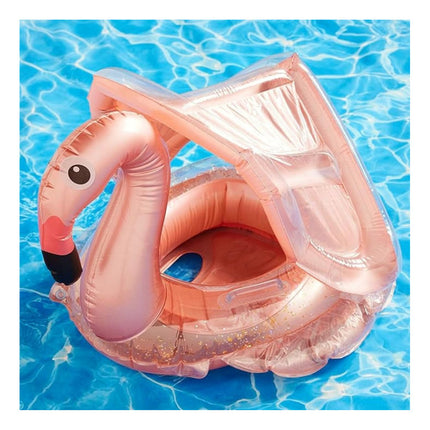 Inflable Flamenco Con Techo 85cm Rosado Rosa