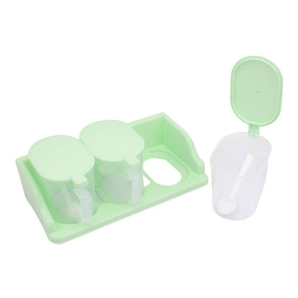 Set Por 3 Especieros Con Tapa Y Cuchara Mas Bandeja  Varios