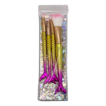 Pincel De Maquillaje X4 Cola De Sirena