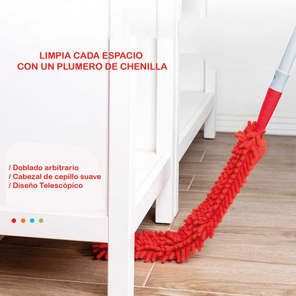 Plumero Largo Limpiador De Polvo Microfibra Lf2202 Flúor
